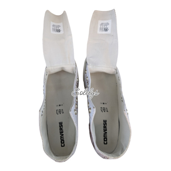 Converse 2016 Rare Lux Mid Hidden Wedge Brush Off Leather White Gold Sneaker 10 - Picture 8 of 10